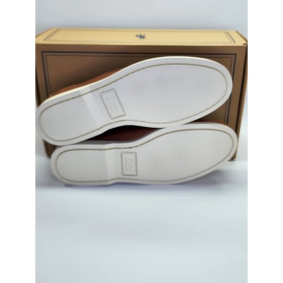 Polo Ralph Lauren Merton Venetian Loafers Size 8.5D Tan Leather Slip-On Shoes - Picture 9 of 14